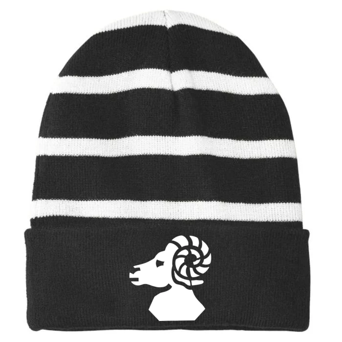 Cuarteto De Nos Cabra 2024 Striped Beanie with Solid Band