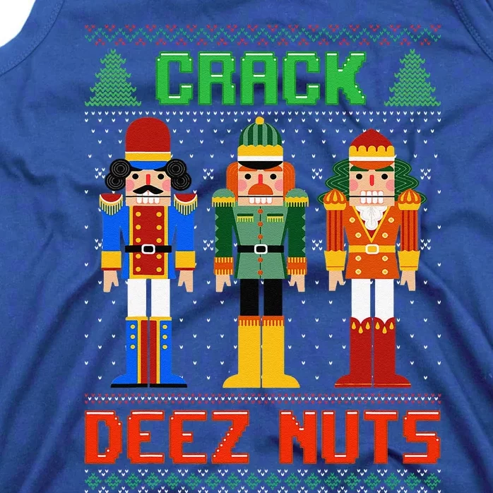 Crack Deez Nuts Nutcracker Ugly Christmas Funny Xmas Tank Top