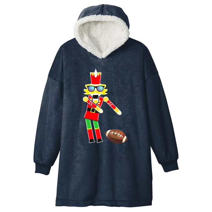 Christmas Dabbing Nutcracker Football Soccer For Boys Hooded Wearable Blanket