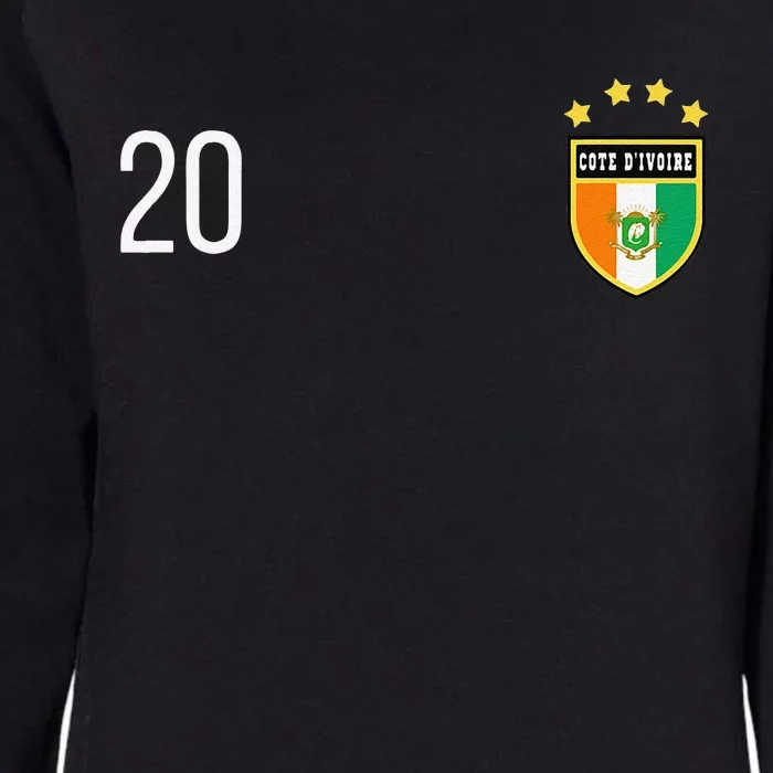 Cote DIvoire Number 20 Sports Jersey Football Twenty Womens California Wash Sweatshirt