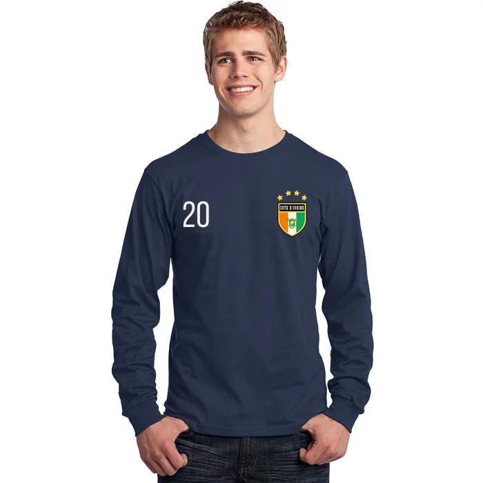 Cote DIvoire Number 20 Sports Jersey Football Twenty Tall Long Sleeve T-Shirt