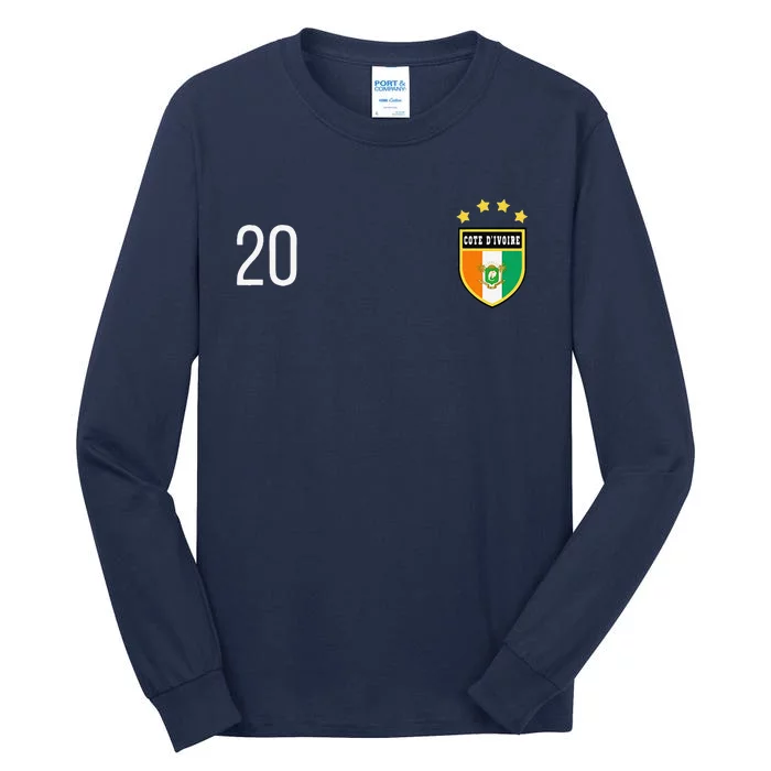 Cote DIvoire Number 20 Sports Jersey Football Twenty Tall Long Sleeve T-Shirt