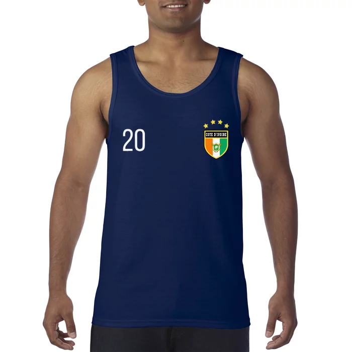 Cote DIvoire Number 20 Sports Jersey Football Twenty Tank Top