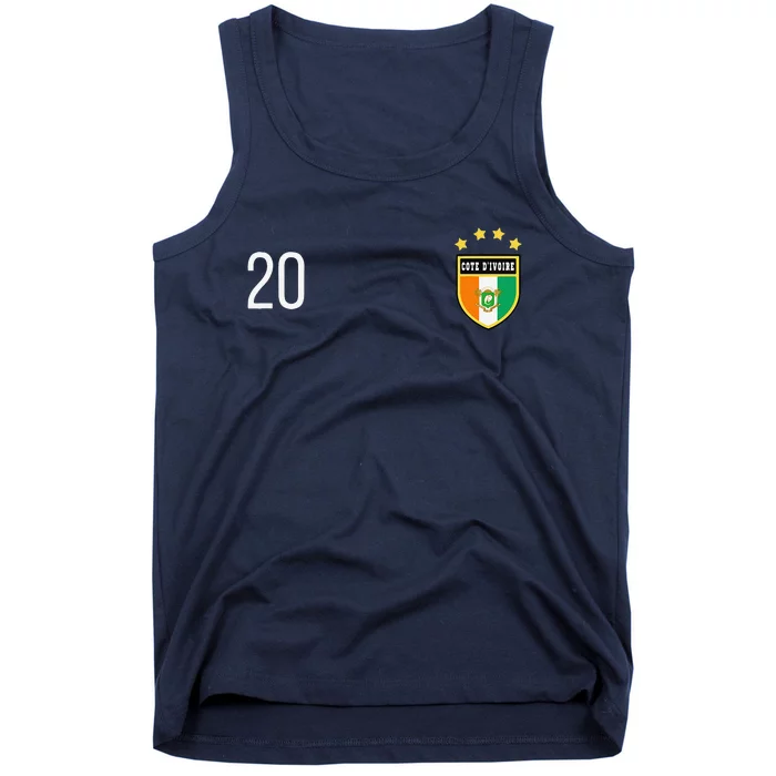 Cote DIvoire Number 20 Sports Jersey Football Twenty Tank Top