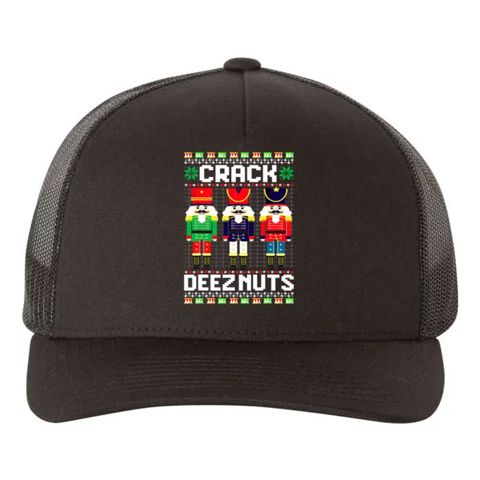 Crack Deez Nuts Nutcracker Nut Xmas Pajama Matching Yupoong Adult 5-Panel Trucker Hat