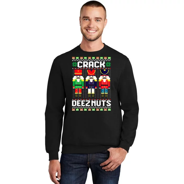 Crack Deez Nuts Nutcracker Nut Xmas Pajama Matching Sweatshirt