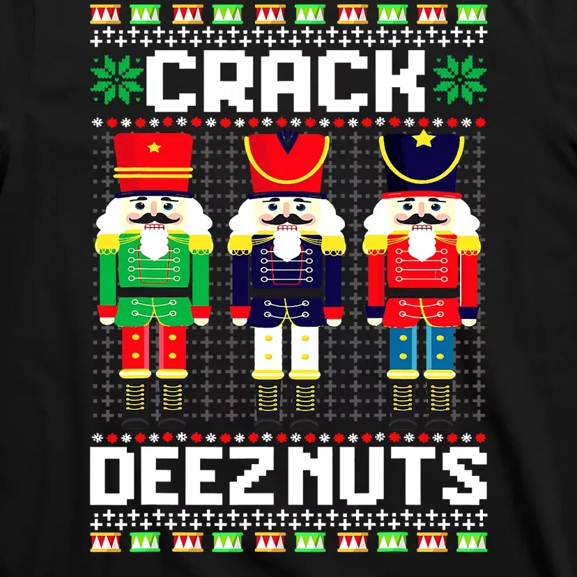 Crack Deez Nuts Nutcracker Nut Xmas Pajama Matching T-Shirt