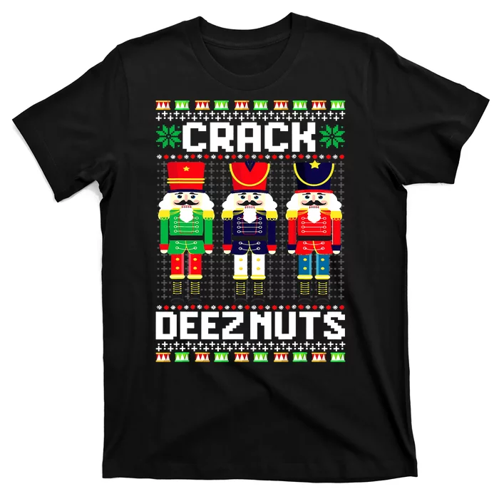 Crack Deez Nuts Nutcracker Nut Xmas Pajama Matching T-Shirt