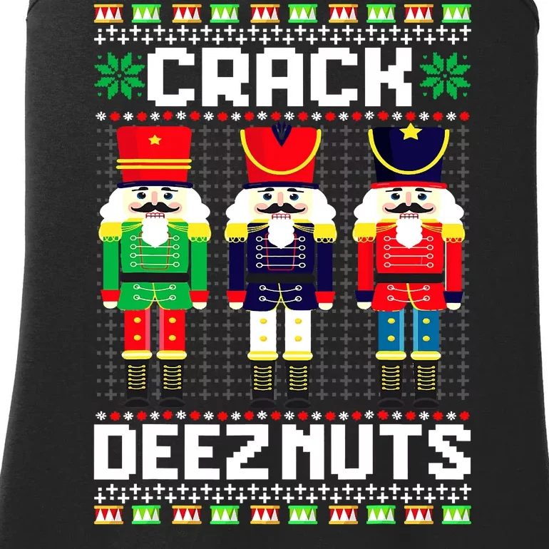 Crack Deez Nuts Nutcracker Nut Xmas Pajama Matching Ladies Essential Tank