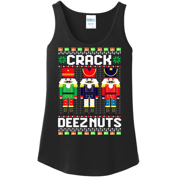 Crack Deez Nuts Nutcracker Nut Xmas Pajama Matching Ladies Essential Tank