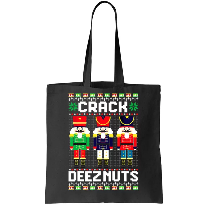 Crack Deez Nuts Nutcracker Nut Xmas Pajama Matching Tote Bag