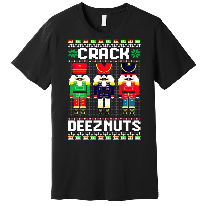 Crack Deez Nuts Nutcracker Nut Xmas Pajama Matching Premium T-Shirt