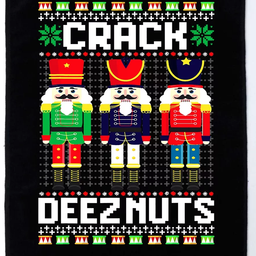 Crack Deez Nuts Nutcracker Nut Xmas Pajama Matching Platinum Collection Golf Towel