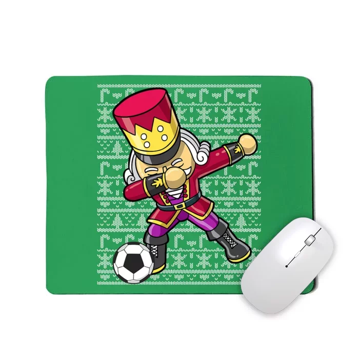 Christmas Dabbing Nutcracker Football Soccer For Boys Mousepad