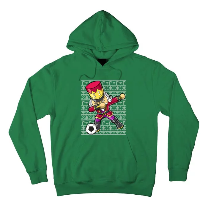 Christmas Dabbing Nutcracker Football Soccer For Boys Tall Hoodie