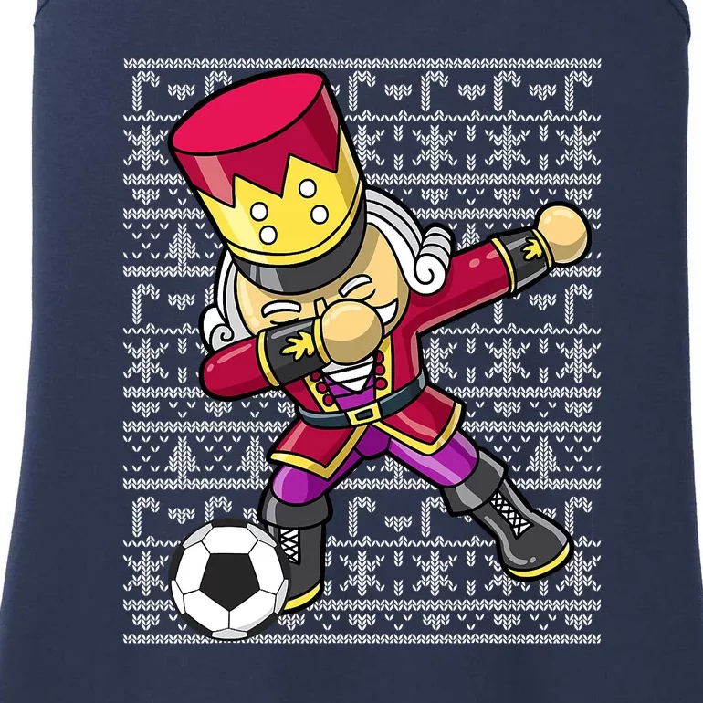 Christmas Dabbing Nutcracker Football Soccer For Boys Ladies Essential Tank