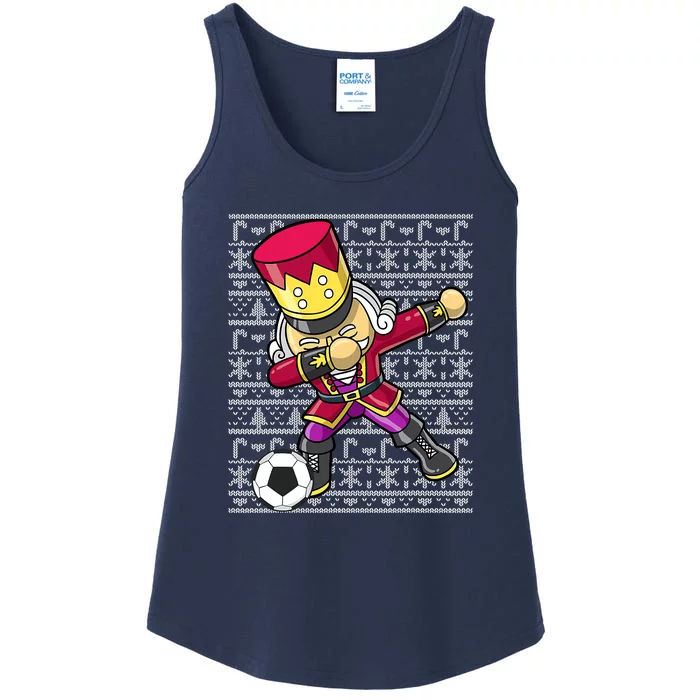 Christmas Dabbing Nutcracker Football Soccer For Boys Ladies Essential Tank