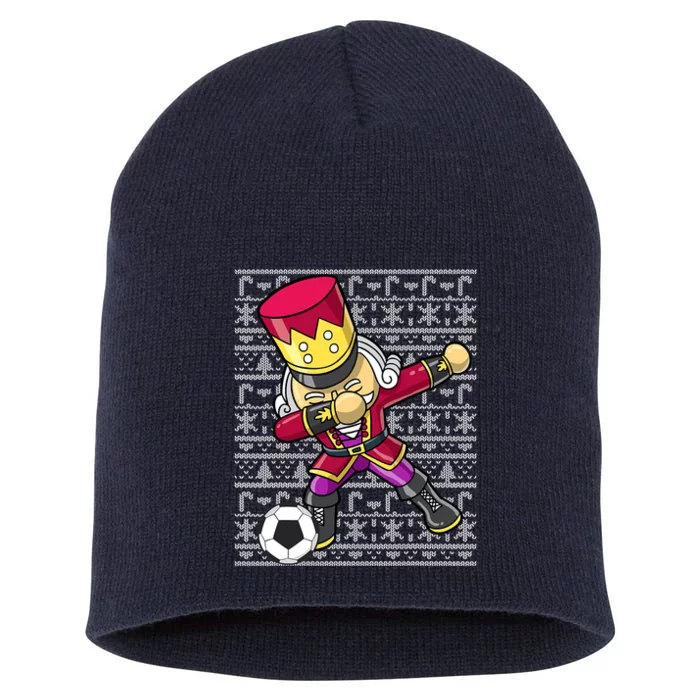 Christmas Dabbing Nutcracker Football Soccer For Boys Short Acrylic Beanie