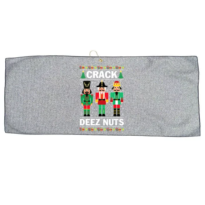 Crack Deez Nuts Christmas Large Microfiber Waffle Golf Towel