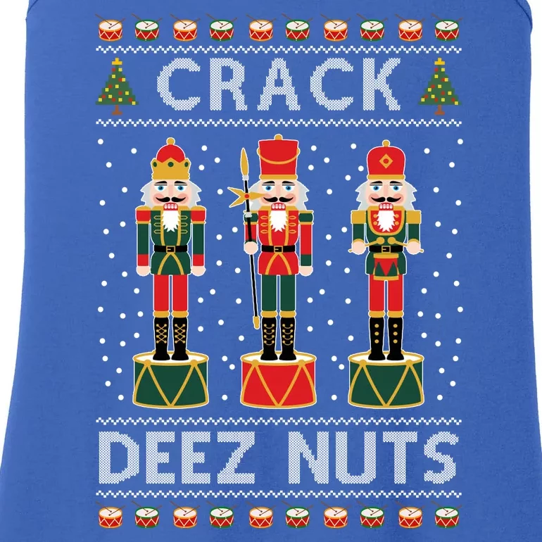 Crack Deez Nuts Funny Ugly Christmas Ladies Essential Tank