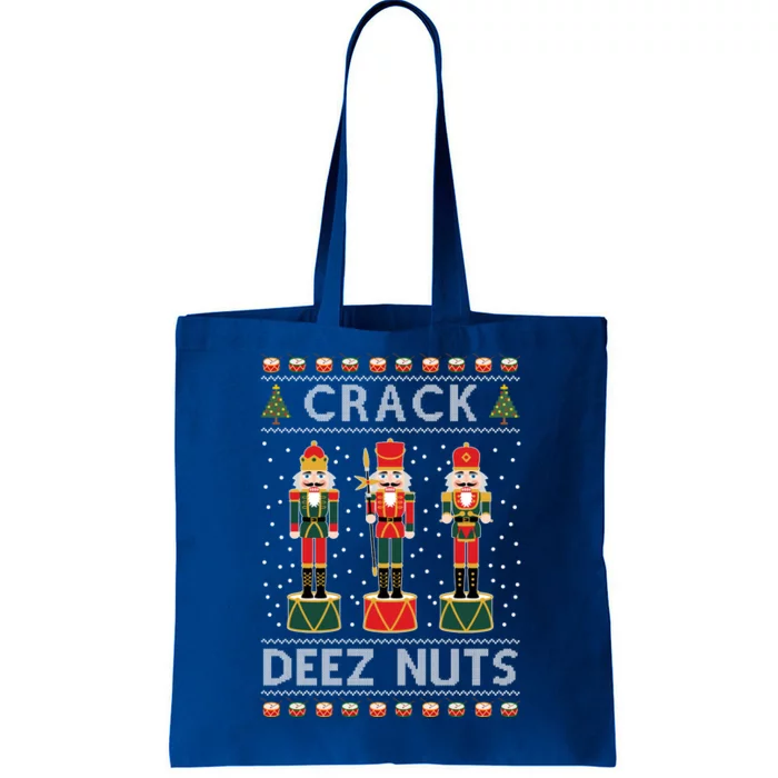 Crack Deez Nuts Funny Ugly Christmas Tote Bag