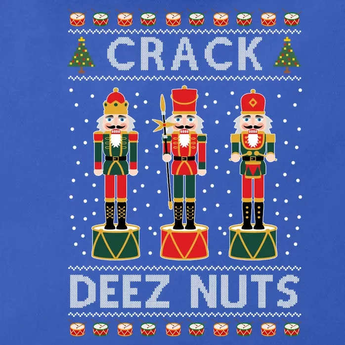 Crack Deez Nuts Funny Ugly Christmas Zip Tote Bag