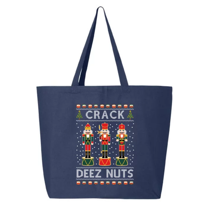 Crack Deez Nuts Funny Ugly Christmas 25L Jumbo Tote