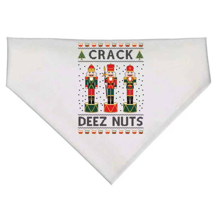 Crack Deez Nuts Funny Ugly Christmas USA-Made Doggie Bandana