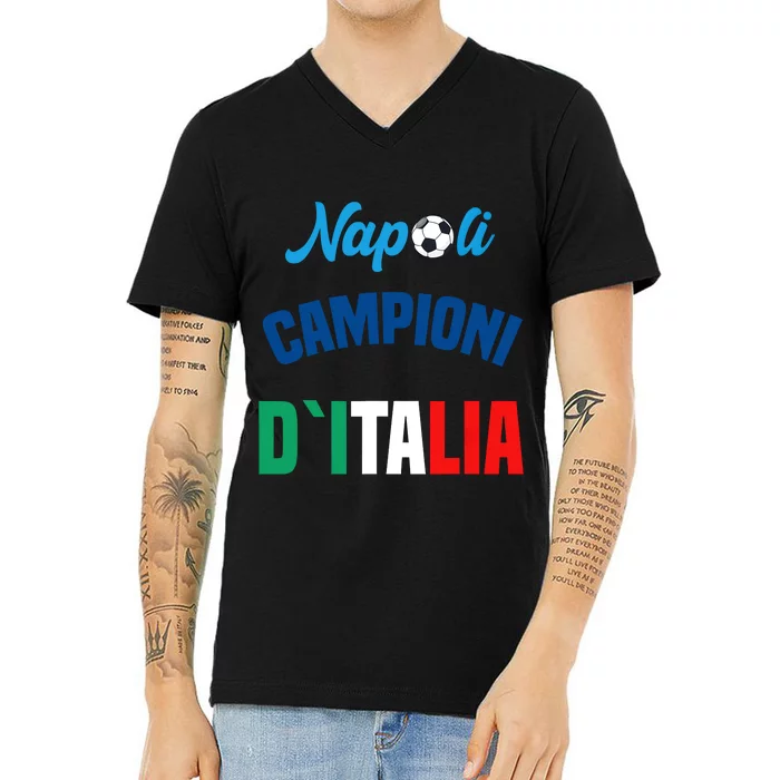 Campioni DItalia Napoli Tifosi Napoletani V-Neck T-Shirt