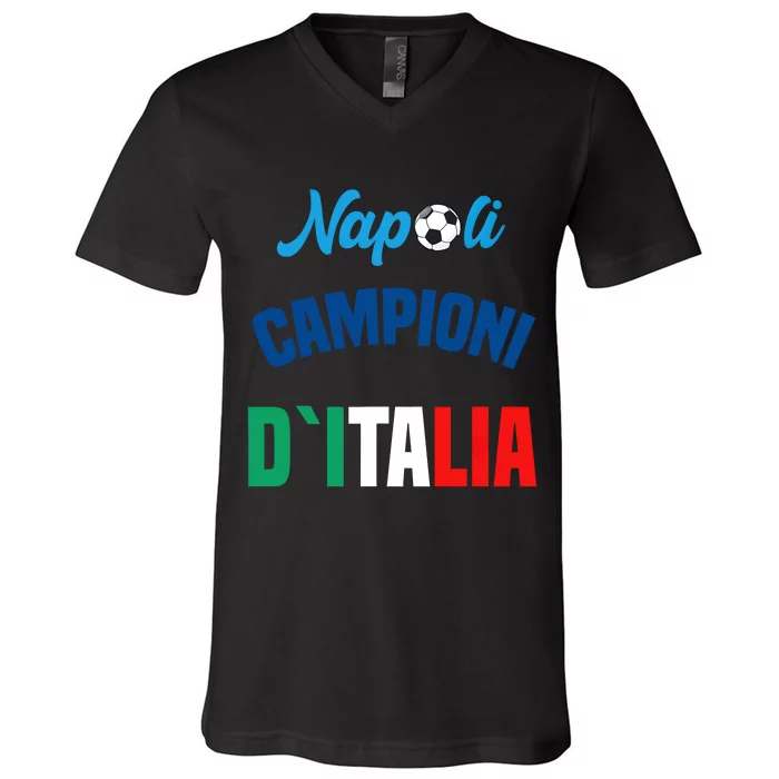 Campioni DItalia Napoli Tifosi Napoletani V-Neck T-Shirt