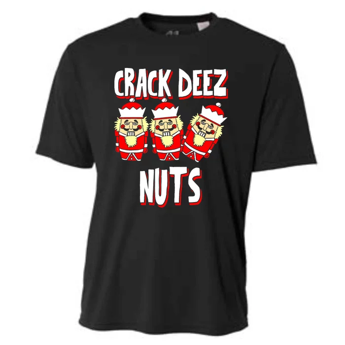 Crack Deez Nuts Funny Ugly Christmas Sweater Family Pajamas Cooling Performance Crew T-Shirt