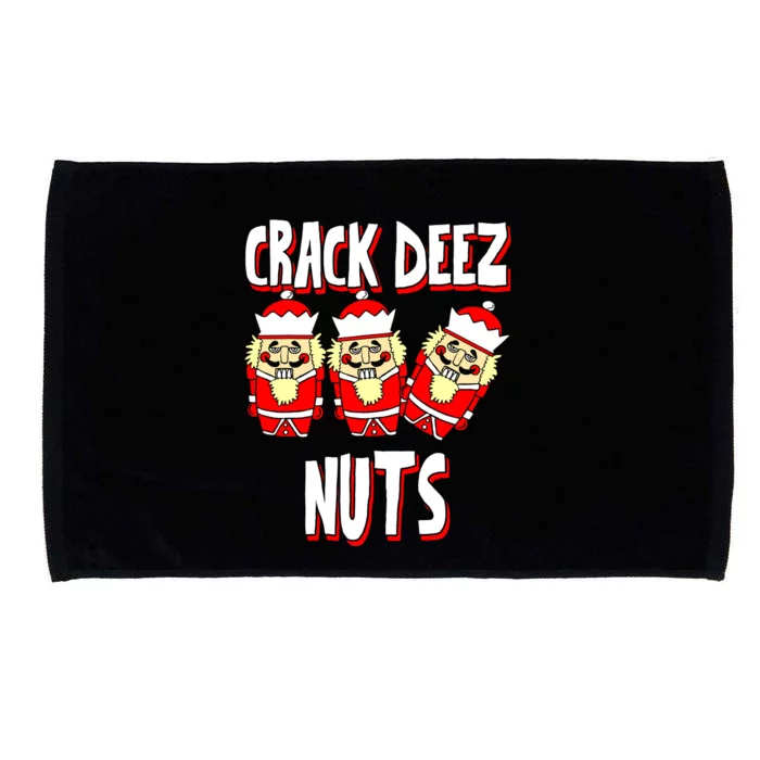 Crack Deez Nuts Funny Ugly Christmas Sweater Family Pajamas Microfiber Hand Towel