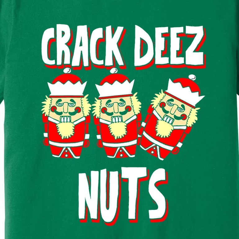 Crack Deez Nuts Funny Ugly Christmas Sweater Family Pajamas Premium T-Shirt