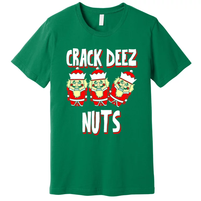 Crack Deez Nuts Funny Ugly Christmas Sweater Family Pajamas Premium T-Shirt