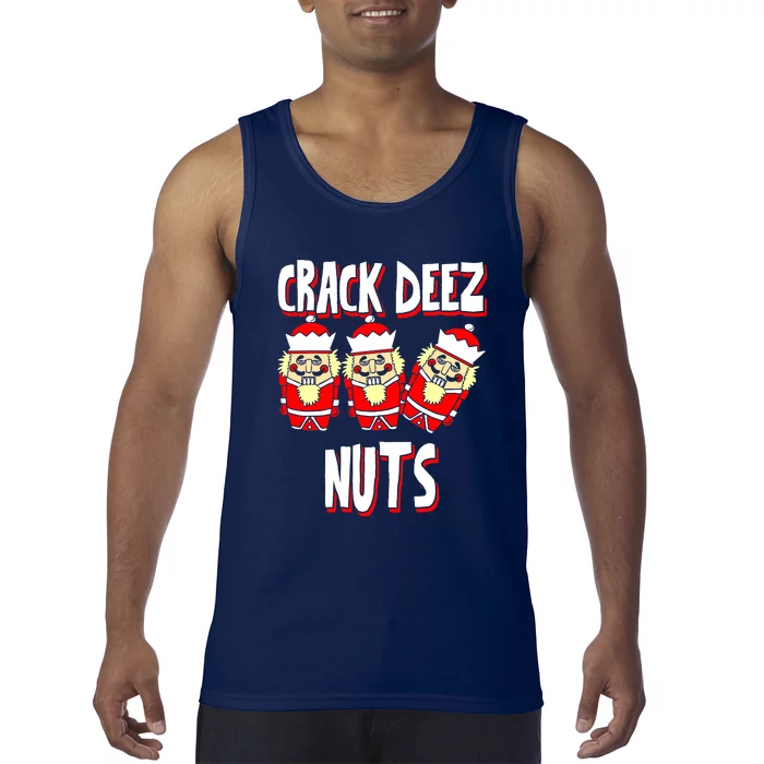 Crack Deez Nuts Funny Ugly Christmas Sweater Family Pajamas Tank Top