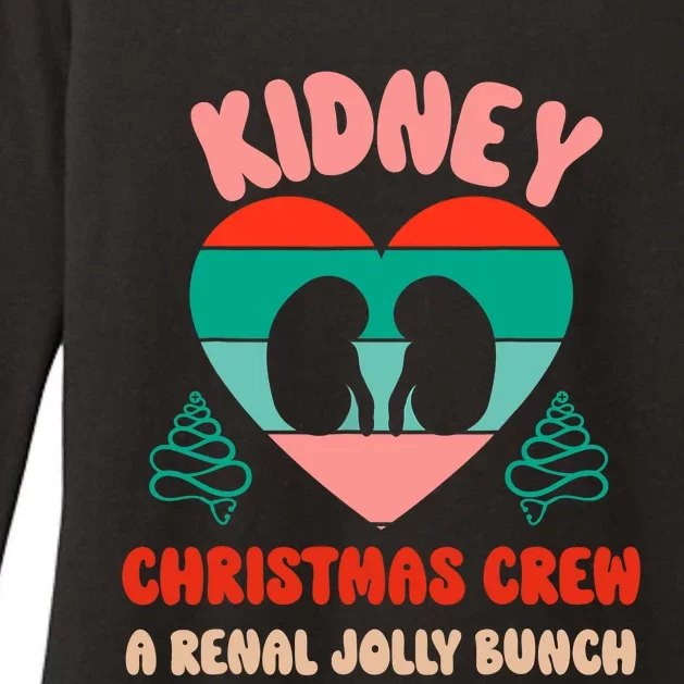 Christmas Dialysis Nephrology Nurse Tech Kidney Crew Womens CVC Long Sleeve Shirt