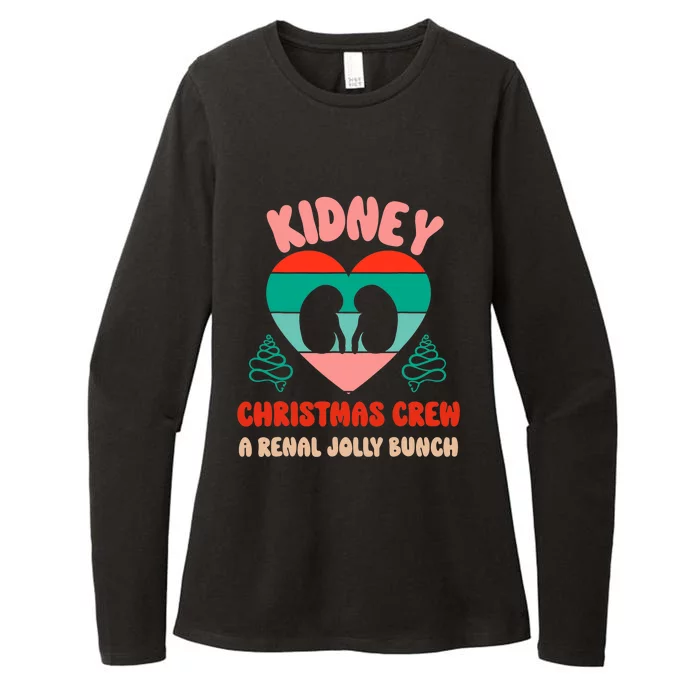 Christmas Dialysis Nephrology Nurse Tech Kidney Crew Womens CVC Long Sleeve Shirt