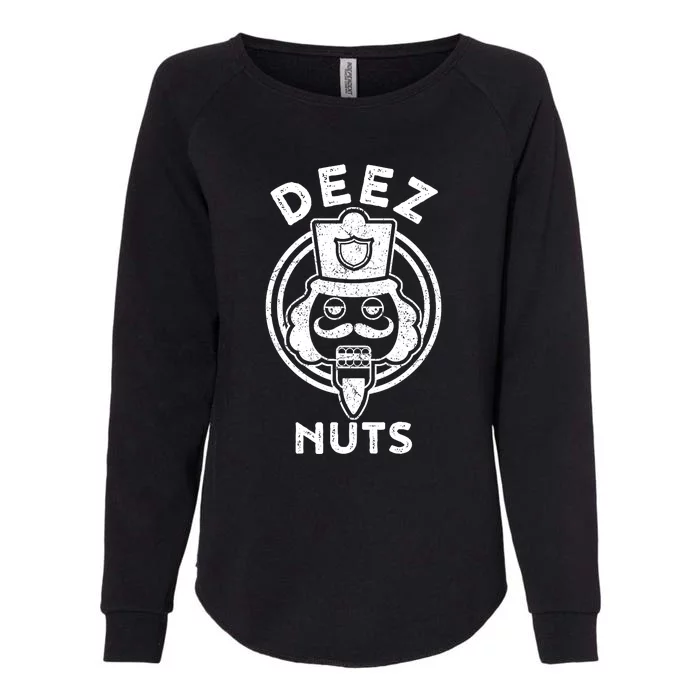 Christmas Deez Nuts Nutcracker Funny Womens California Wash Sweatshirt