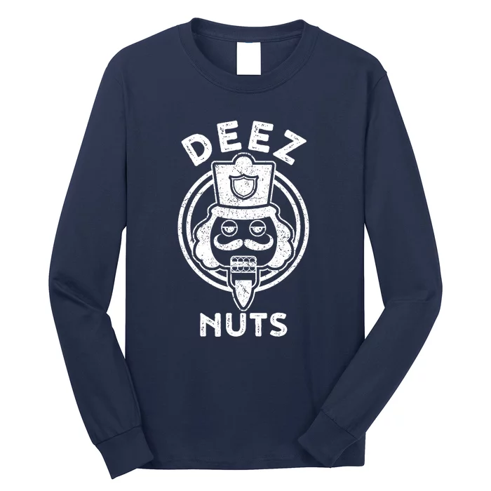 Christmas Deez Nuts Nutcracker Funny Long Sleeve Shirt