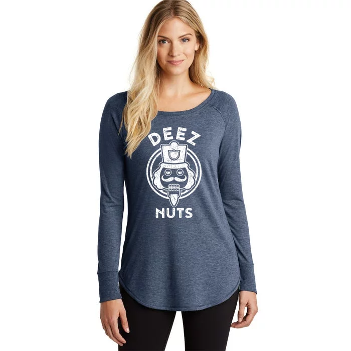 Christmas Deez Nuts Nutcracker Funny Women's Perfect Tri Tunic Long Sleeve Shirt