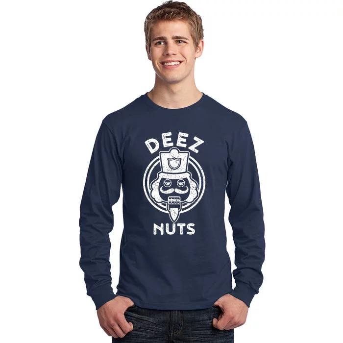 Christmas Deez Nuts Nutcracker Funny Tall Long Sleeve T-Shirt