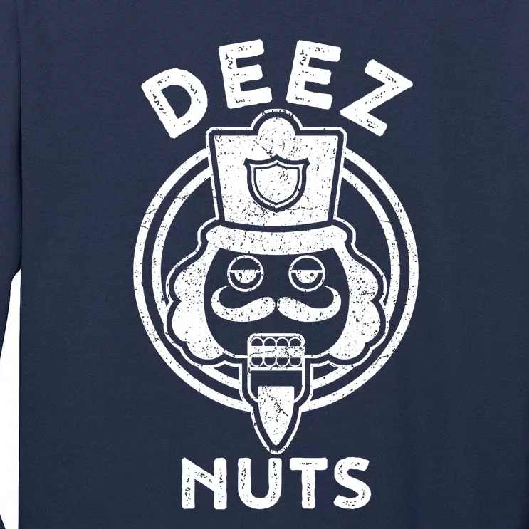 Christmas Deez Nuts Nutcracker Funny Tall Long Sleeve T-Shirt