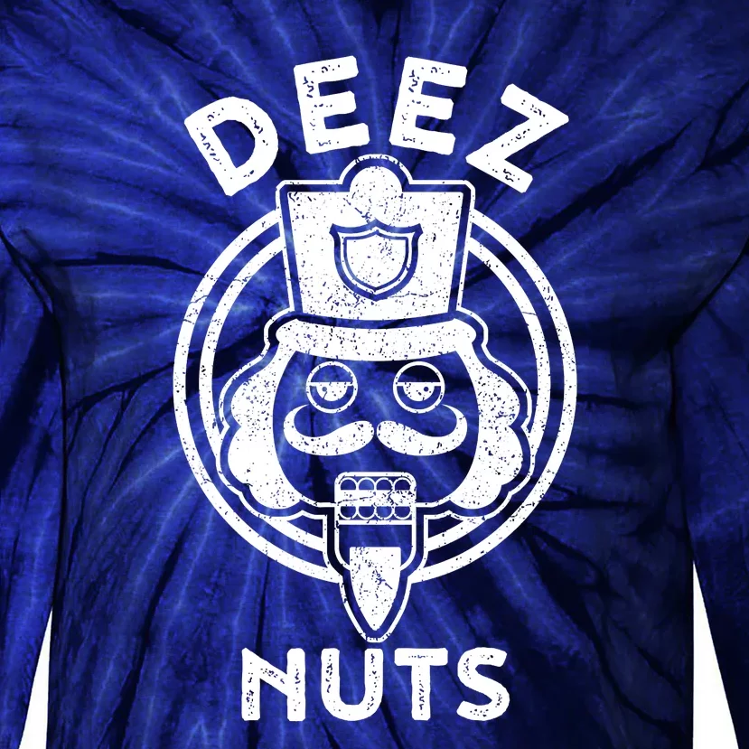 Christmas Deez Nuts Nutcracker Funny Tie-Dye Long Sleeve Shirt