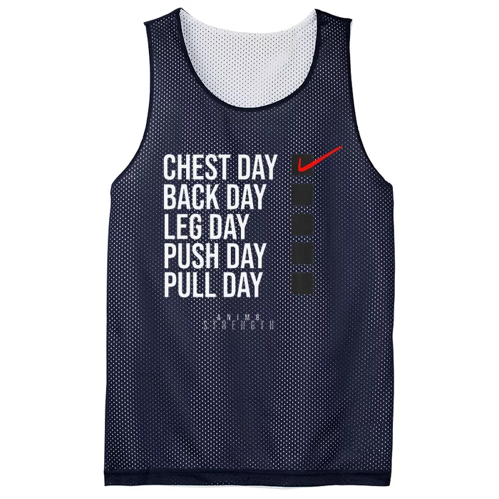 Chest Day Novelty Gym Premium Mesh Reversible Basketball Jersey Tank