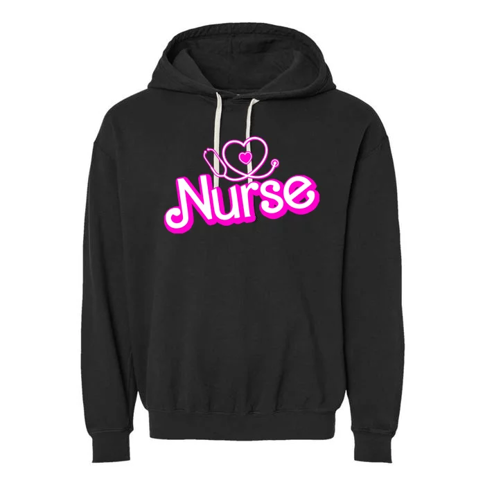 Cute Doll Nurse Garment-Dyed Fleece Hoodie