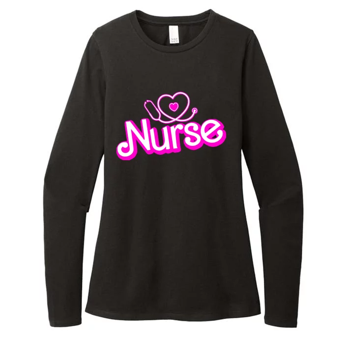 Cute Doll Nurse Womens CVC Long Sleeve Shirt