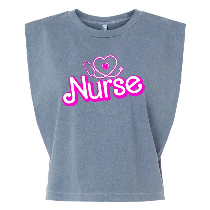 Cute Doll Nurse Garment-Dyed Women's Muscle Tee