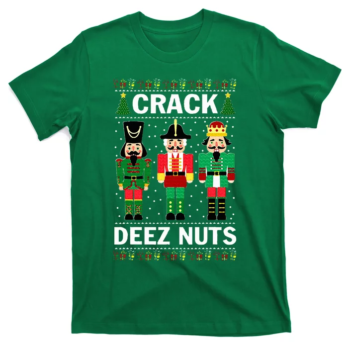 Crack Deez Nuts Funny Christmas T-Shirt