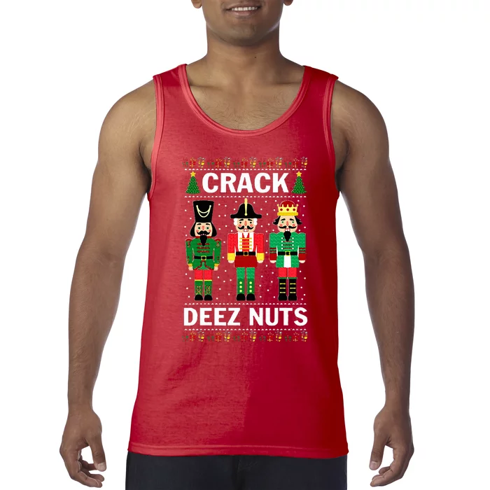 Crack Deez Nuts Funny Christmas Tank Top