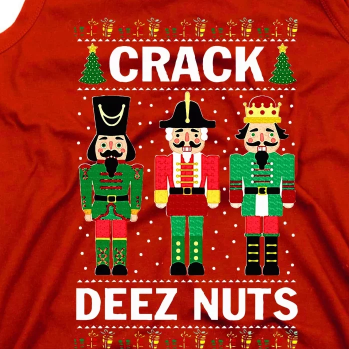 Crack Deez Nuts Funny Christmas Tank Top